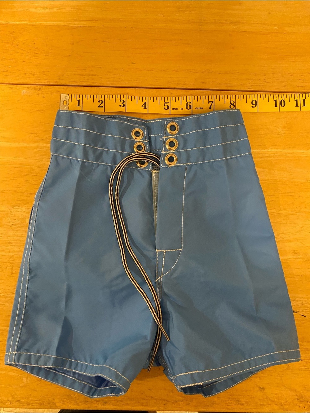 Birdwell Kids Slate Blue Swim Trunks with Lace-Up Front